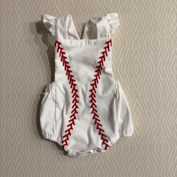 Baby Girl Baseball Outfit Size 0-3 Months - Picture 1 of 2